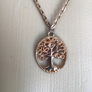 Tree of Life Rose Gold Necklace - 17”